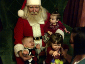 misbehaving children Funny Santa Pics