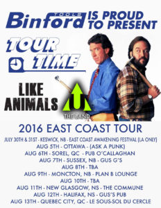 LIKE ANIMALS US Tour dates 2016