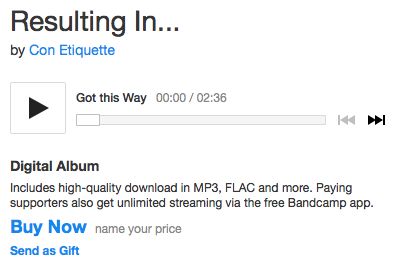 Con Etiquette is offering their album with a Name your price tag