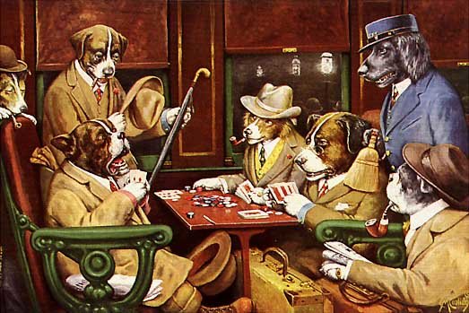 dogs playing poker, dogs playing poker picture