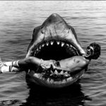 Steven Spielberg in Jaws mouth