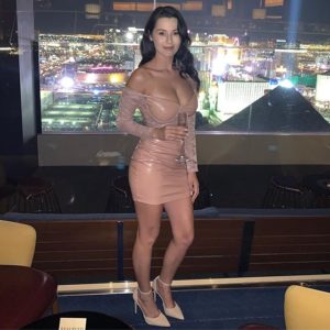 Ashley Gabrielle Duran wears a sexy dress in LVNV
