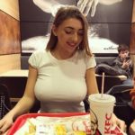 big boobs at KFC