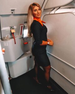 Hot Blonde Texas Flight Attendant