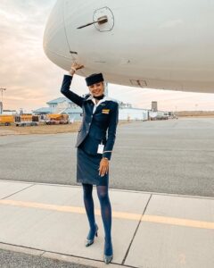 Hot german flight attendant