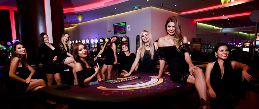 sexy girls in a casino