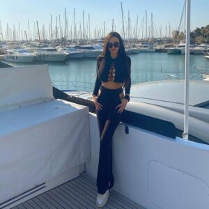 Marianna Ioannou on a boat.