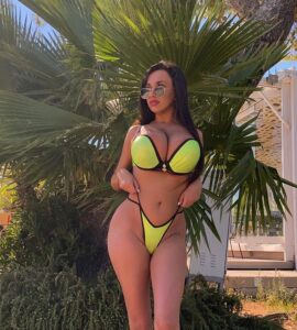 Marianna Ioannou in a yellow bikini